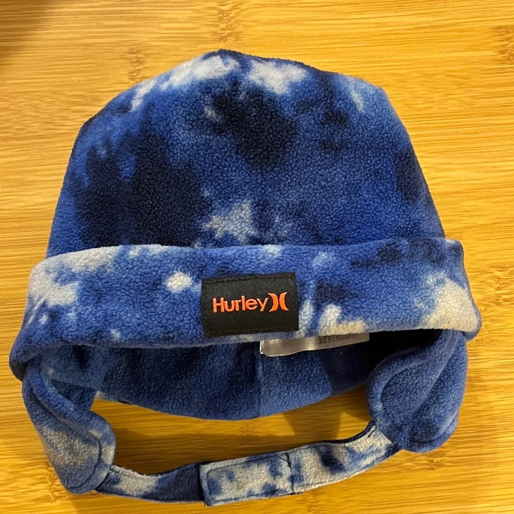 Hurley Tie-Dye Blue Fleece Toddler Hat